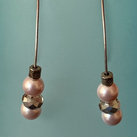 3/$17 Petite Pink Pearl Pierced Earrings - Picture 1 of 4